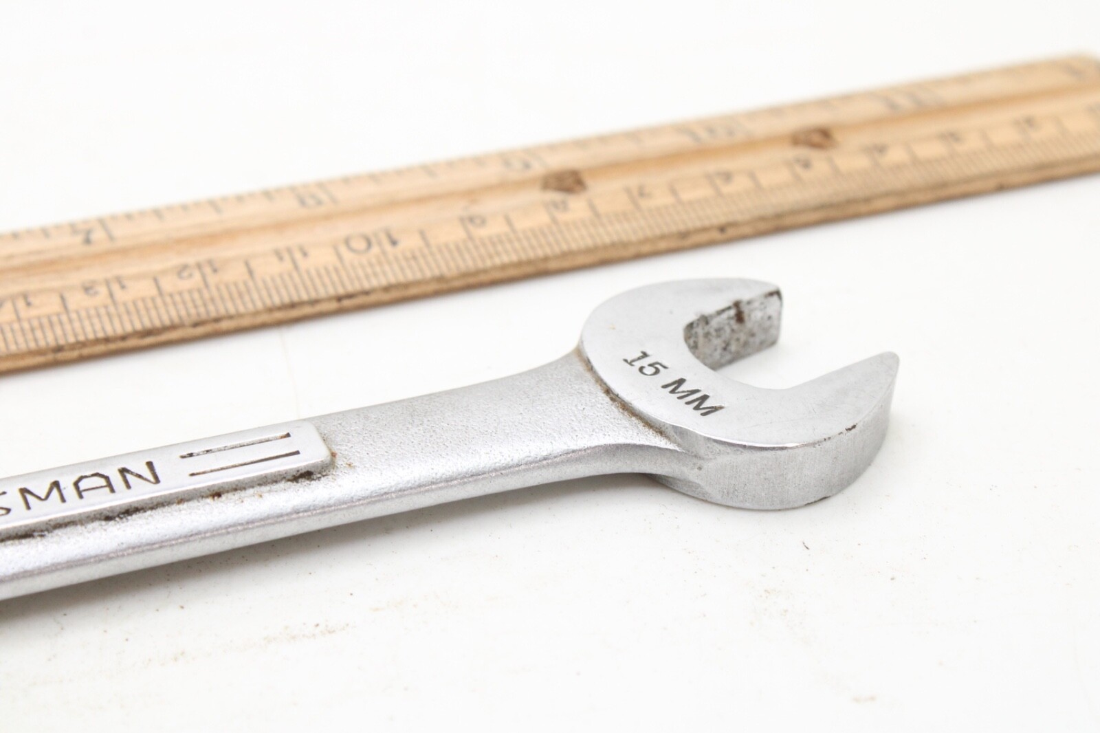 Craftsman =V= Series 15MM 12 Point Metric Combination Wrench Chrome 7.75″ USA