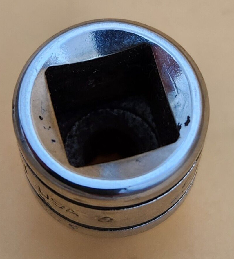 Snap-on F081 3/8″ Drive 1/4″ 12 Point Shallow Socket USA SAE