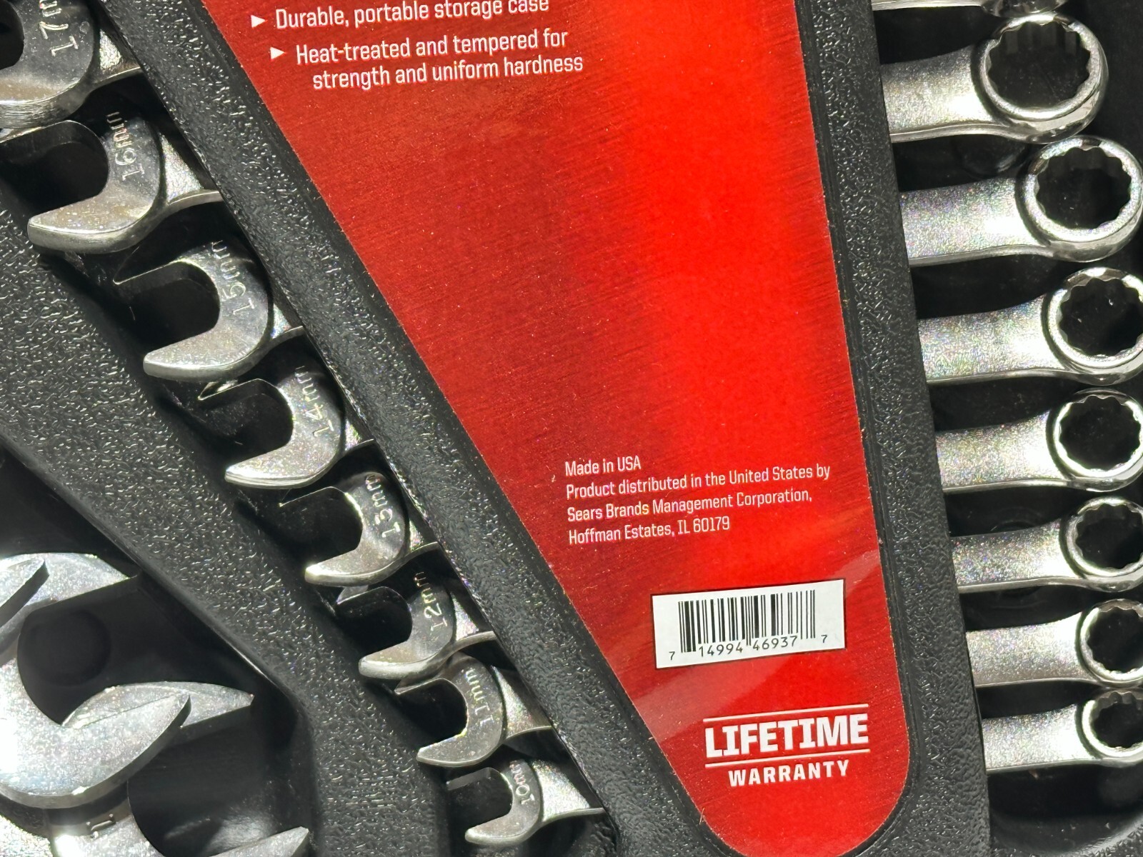 NOS Craftsman USA 46937 32pc Metric SAE Combination Wrench Set in Hard Case