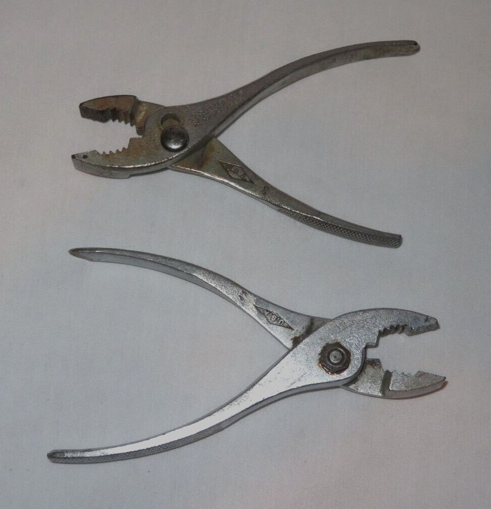 Diamond Tools K36 ~ 6.5” Slip Joint Pliers w/ Horseshoe Logo – USA – READ