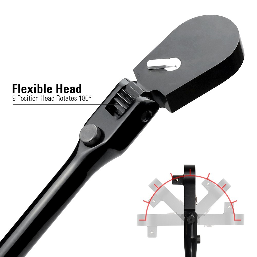 TRUE MECHANIC™ 1/2″ Dr. Dust-Proof Extra-Long Flex Ratchet, 27-3/8″ Length