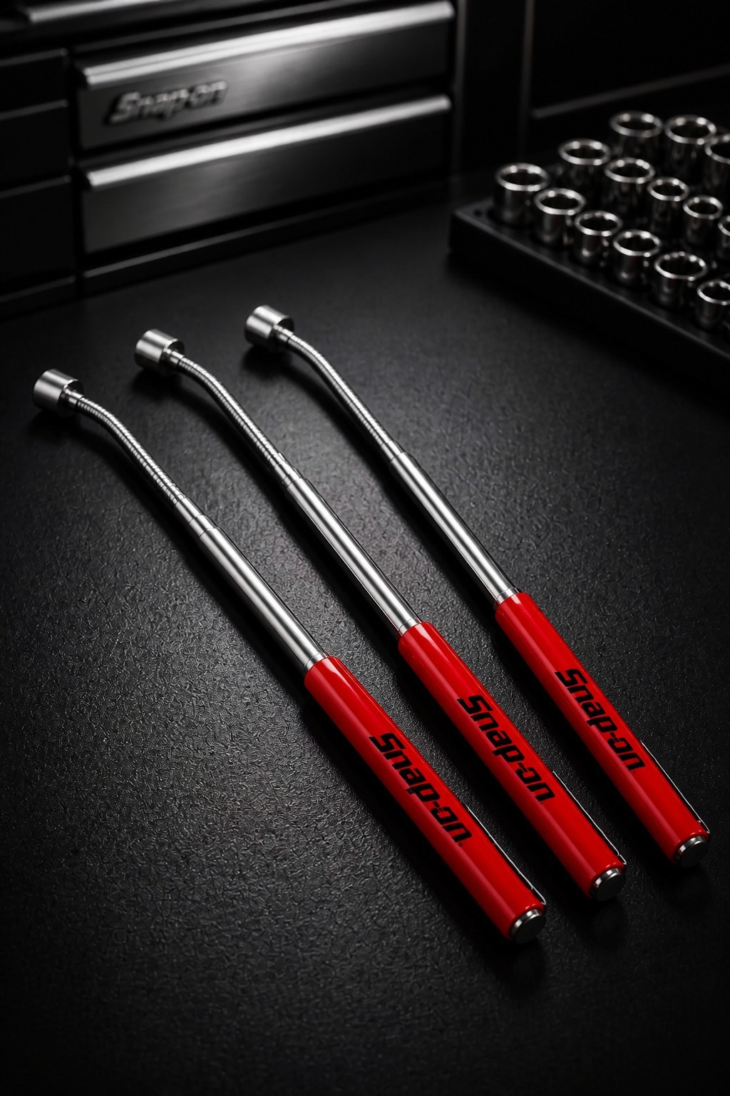 3X PROMO For Snap-on Tools MAGNETIC PICK UP TOOL TELESCOPING UP TO 21″ RED 🔴 !!