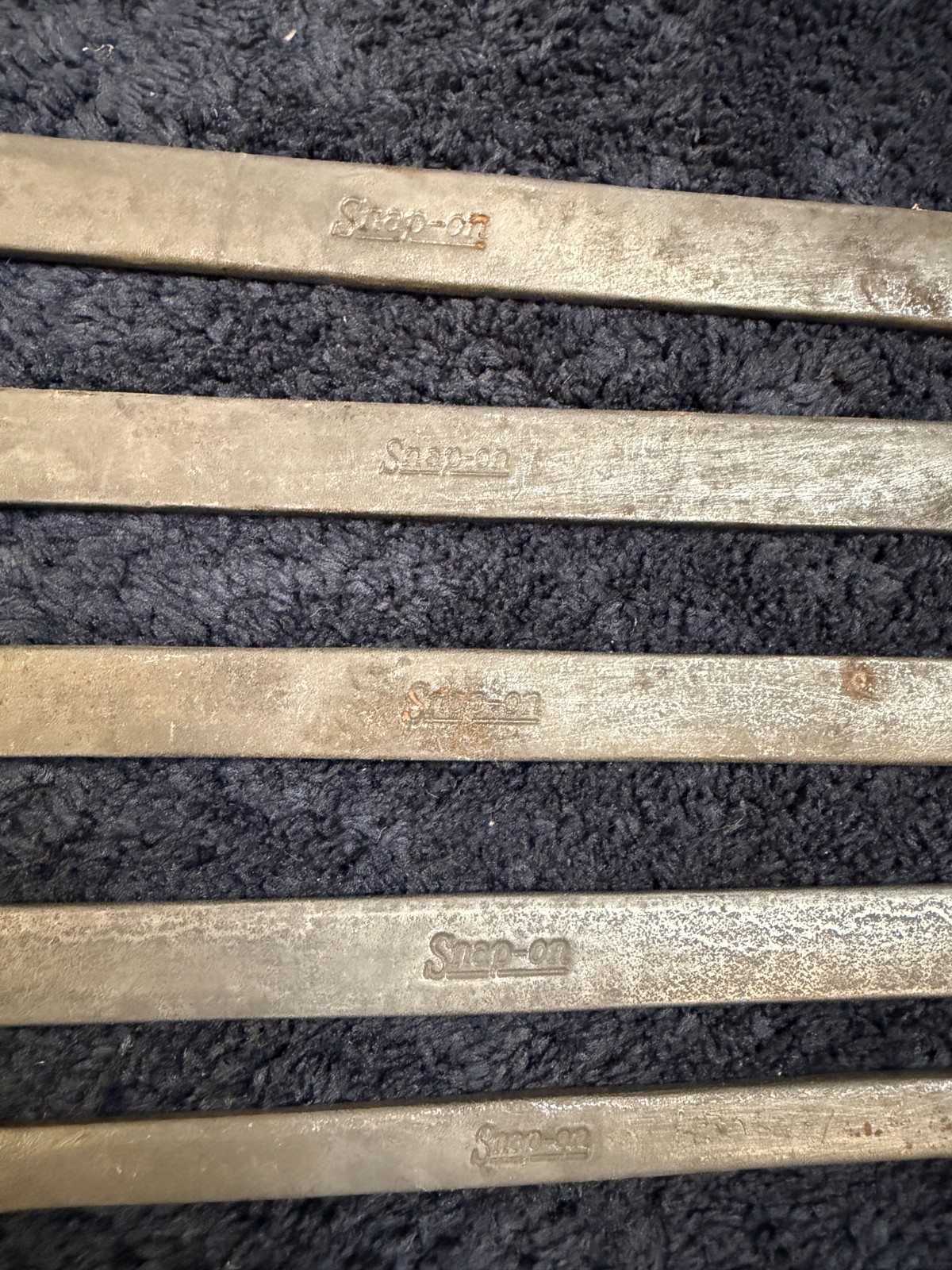 Snap-on 5 Piece Combination Wrench Set, GOEX See description for sizes. USED
