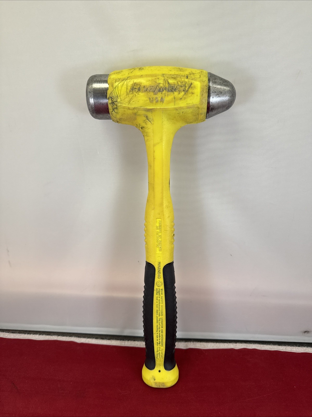Snap On Tools HBBD32 32oz Dead Blow Ball Peen Hammer Yellow/Soft Grip