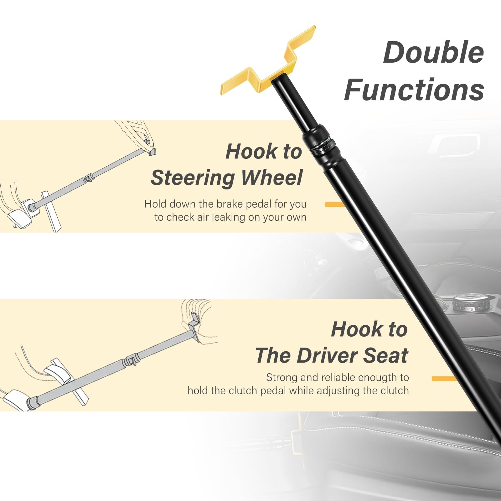21520 Truck Brake Pedal Depressor Tool Extends from 18-1/2″ to 34-1/2″ for Truck