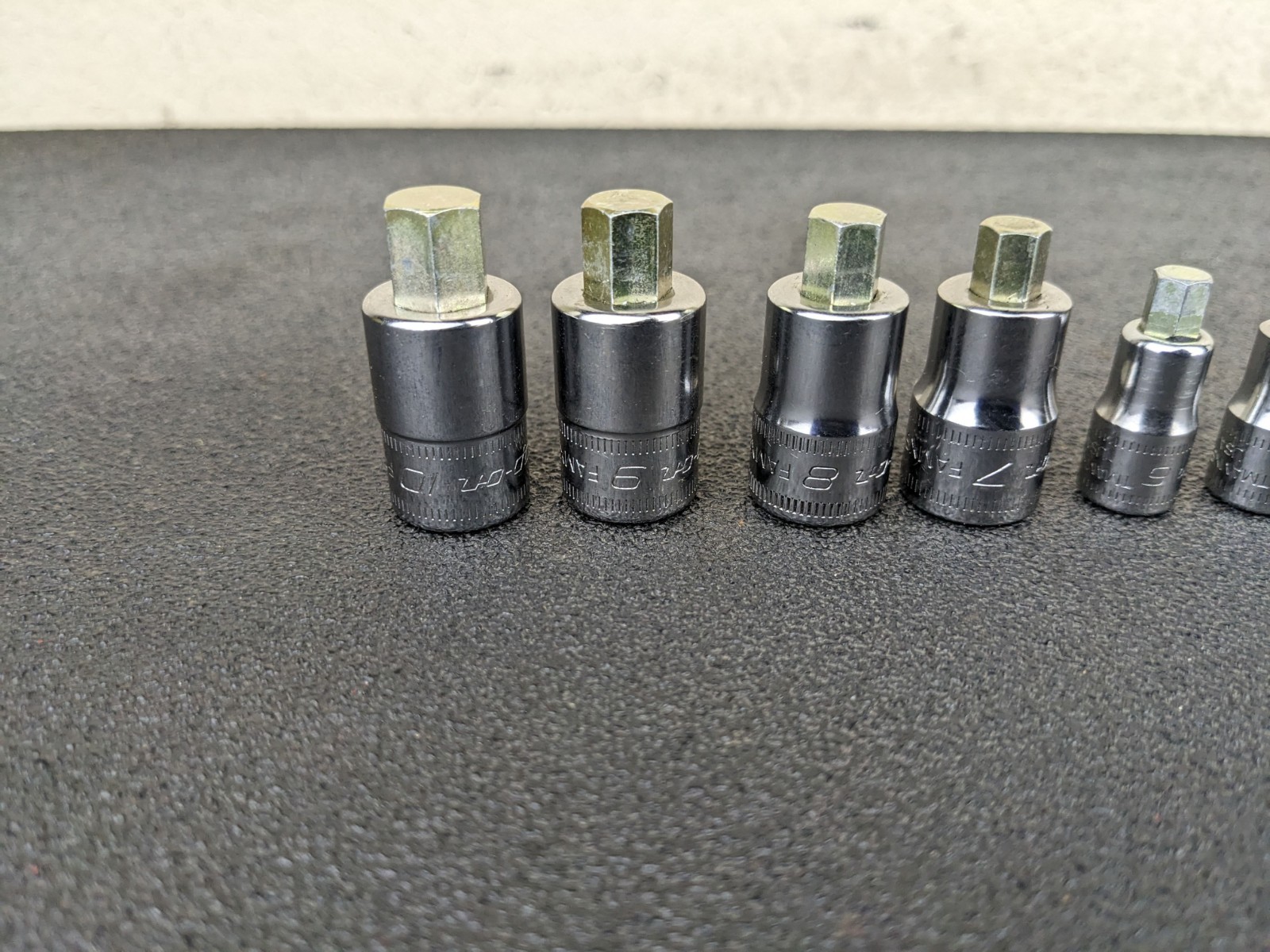 #bp418 Snap-on 1/4″ 3/8″ Drives Stubby Metric Hex Socket driver Set 208EFTAMXSY