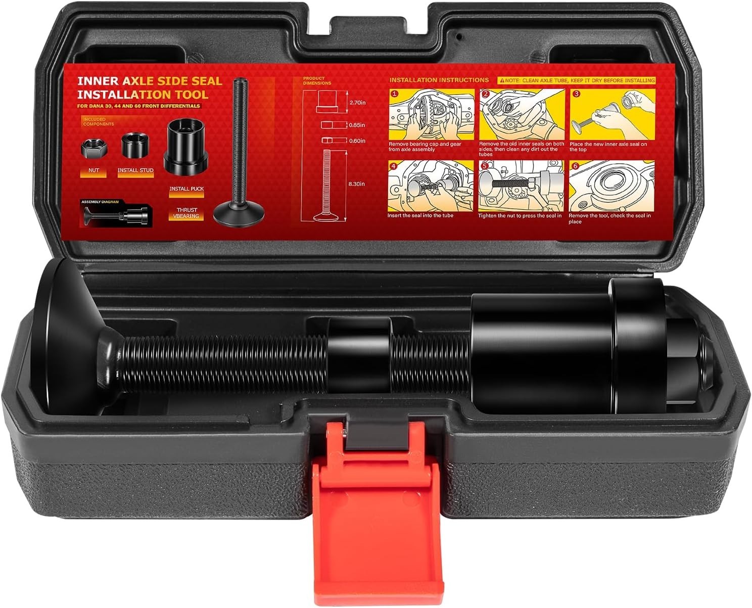Universal Inner Axle Seal Installation Tool Kit for Jeep, Ford, Dodge & More