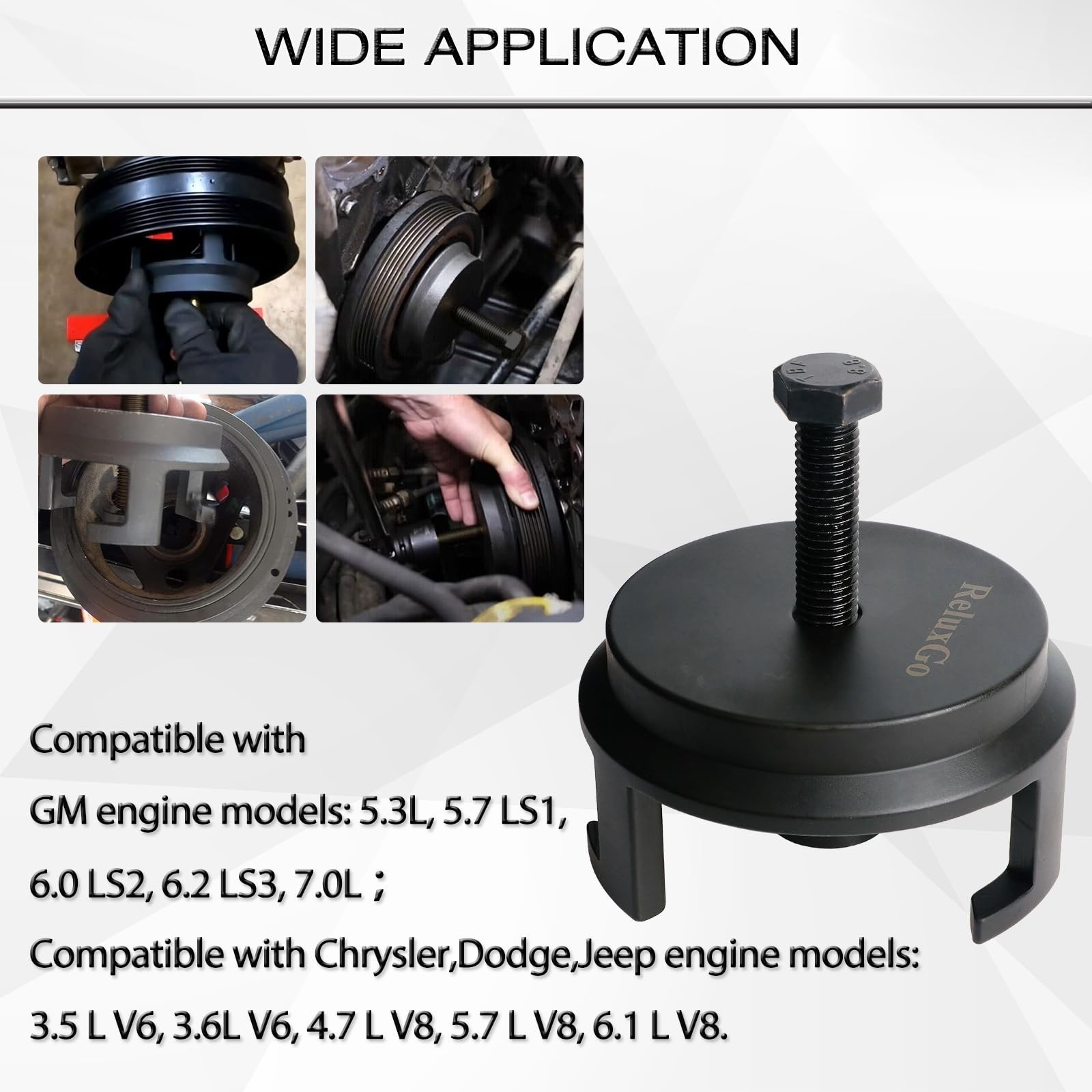 Harmonic Balancer Puller for GM LS Crank Pulley Puller,25264 Engine Removal Tool