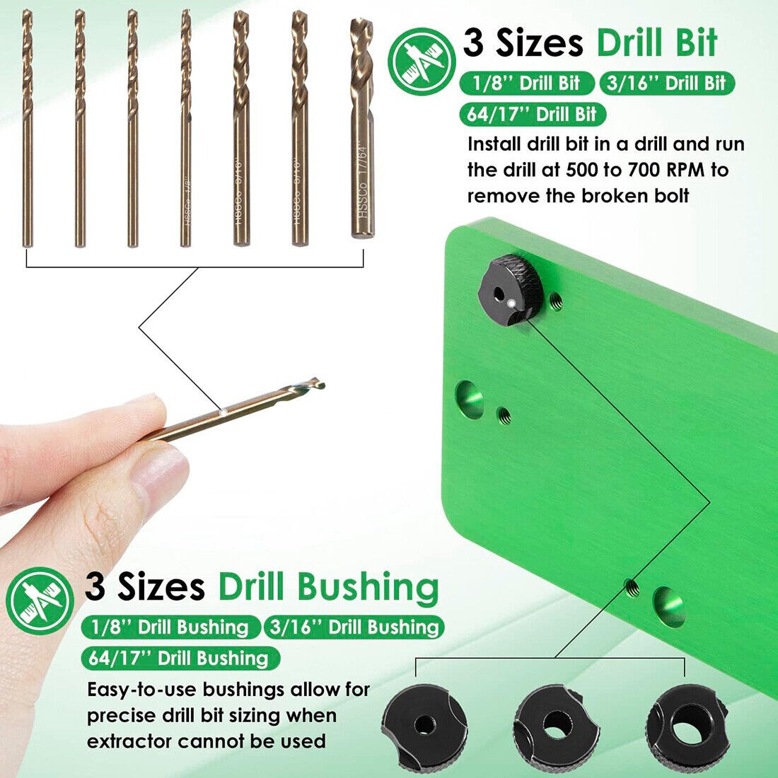 71500 Broken Exhaust Manifold Bolt Stud Drill Template for Dodge 5.7L Hemi Motor