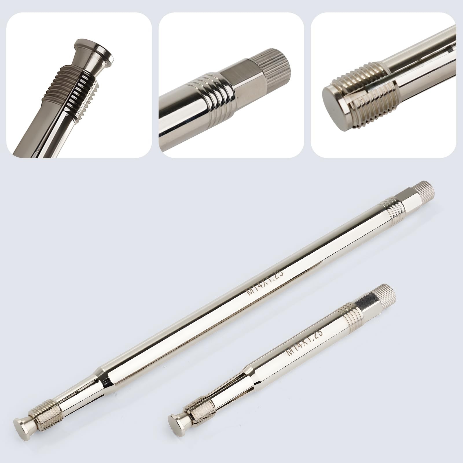 Thread Repair Tool Kit 7-Pack – M8 M10 M12 M14 M18 Spark Plug Chaser Set, No Hea
