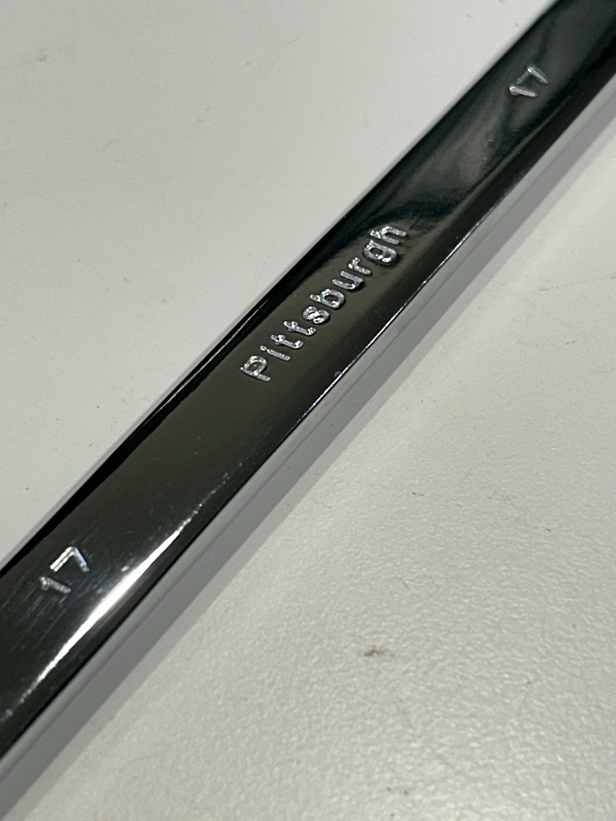 Pittsburgh New 17mm Long Handle Chrome Combo Wrench 12pt