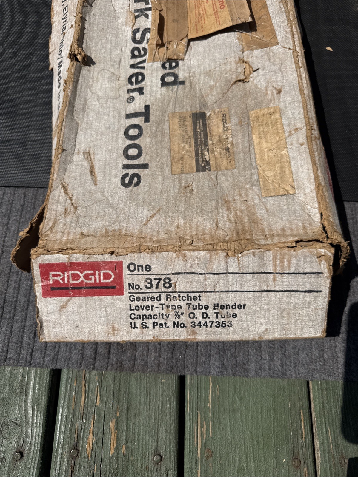 RIDGID 35180 Model 378 Geared Ratchet Tube Bender 180 Degree Excellent Condition