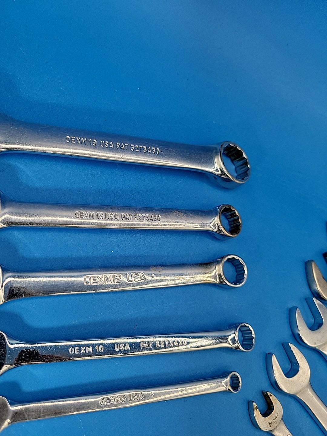Snap-on Stubby Combination Wrench Set 5/16” to ⅝” 6mm to 19mm OEX 10 Pcs T-2-9