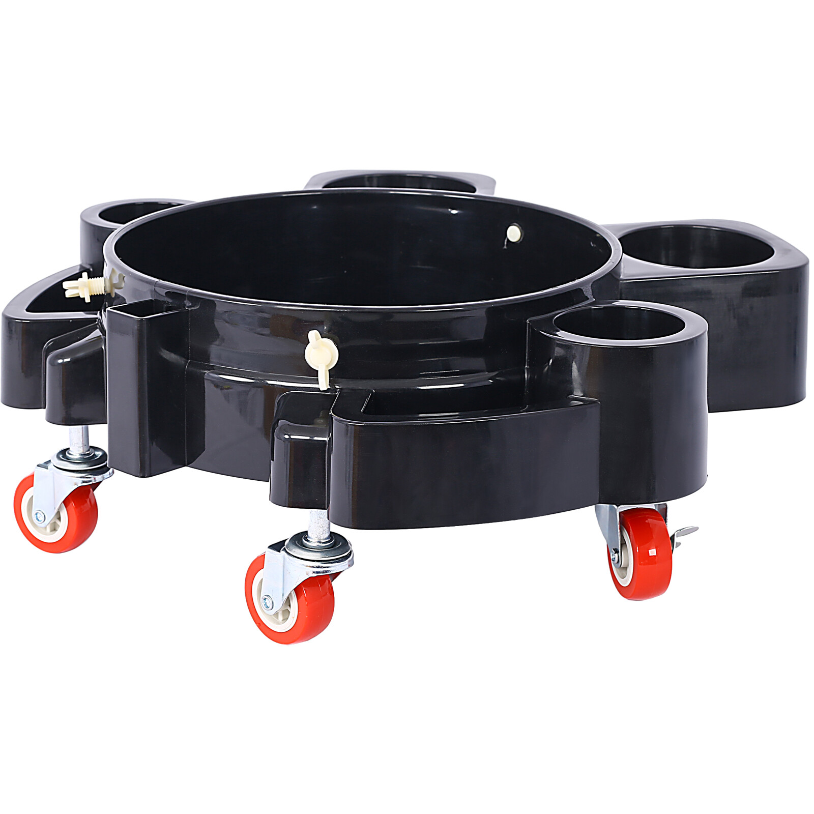Set of 2 Bucket Dolly 5 Gallon Rolling Bucket Dolly w/ 5 Rolling Swivel Casters