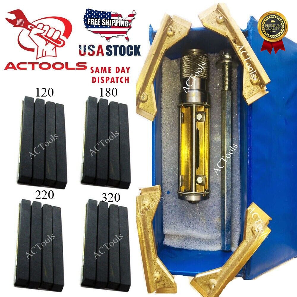 Cylinder Engine Hone Kit 3 1/2″ To 6 1/2″ Honing Machine + 4 Set Of Stones USA