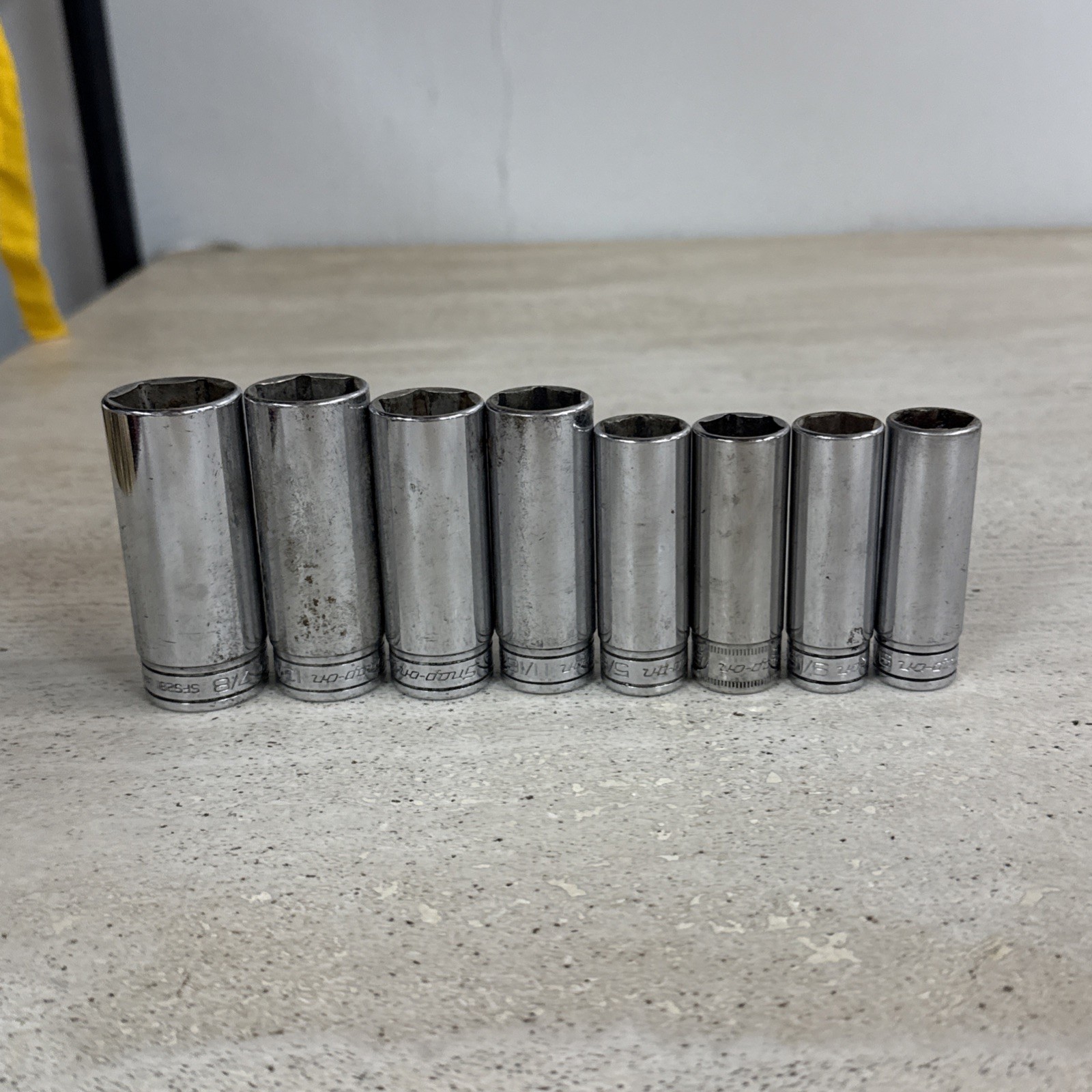 Lot of 8 Snap on Deep Impact Sockets *See Photos*