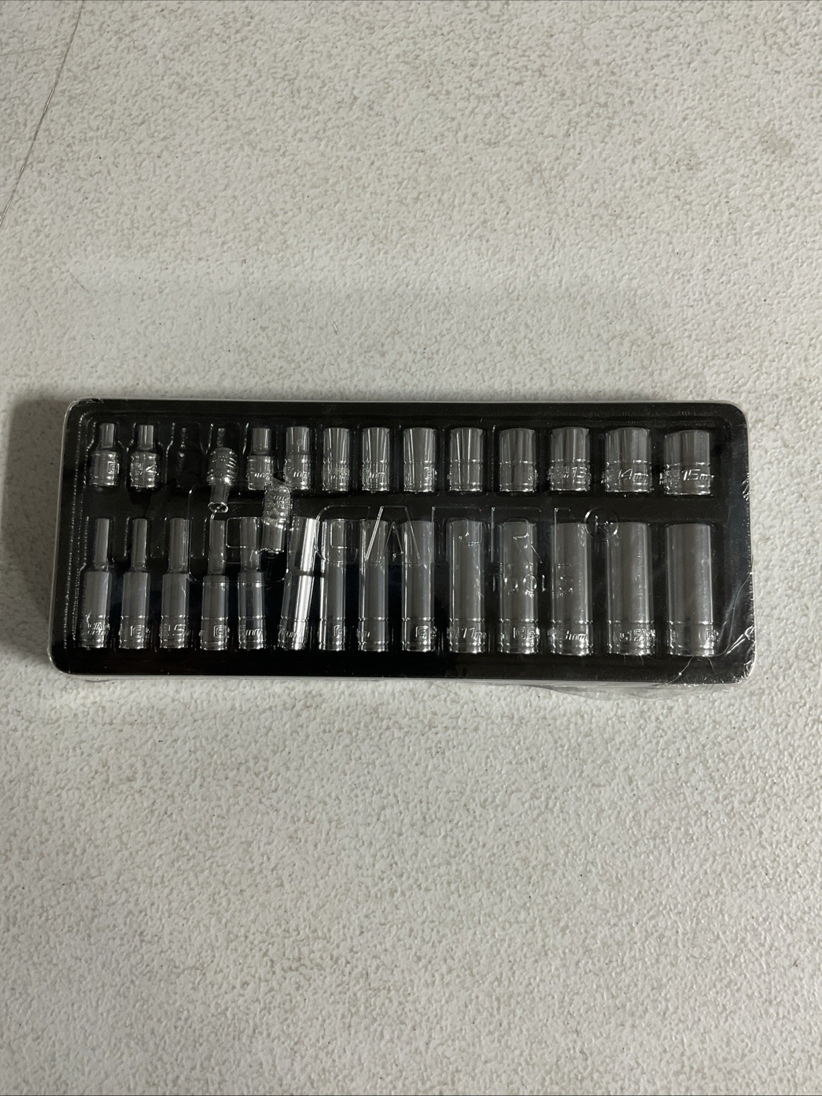 Capri Tools 1/4 in. Drive 12-Point Socket Set, 4-15 mm, Metric, 28-Piece