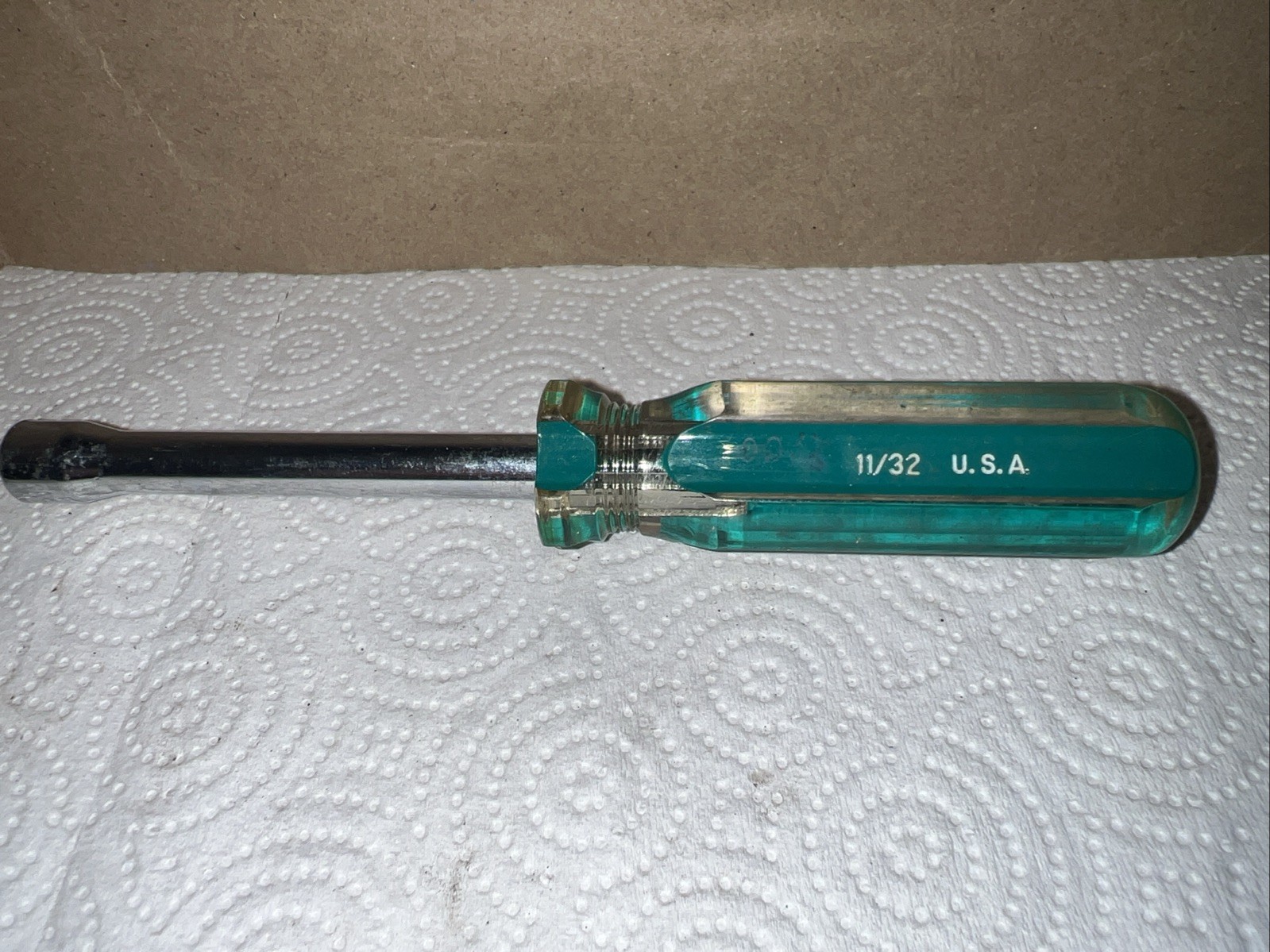 NOS Vintage Vulcan Tools 11/32” Nut Driver ND11C SAE 6 Point Made in USA