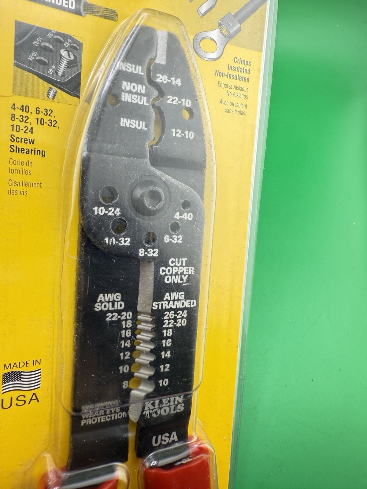 NEW Klein Tools 1001 Cushion Grip Wire Stripper Cutter Crimper Tool 8-22 AWG USA