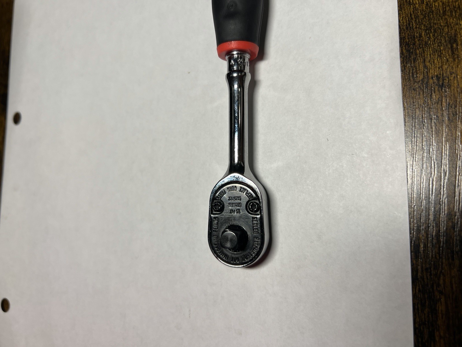 Snap-on Tools USA NEW 1/4″ Drive RED Soft Grip Long Handle Ratchet THL72