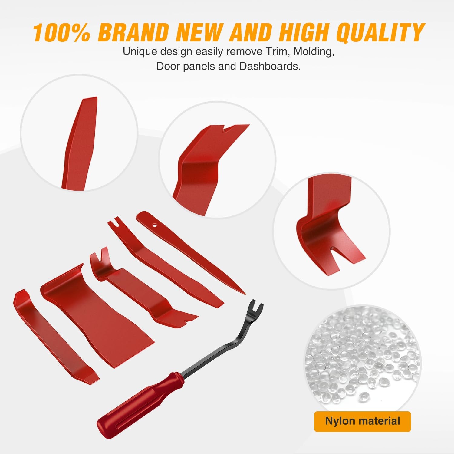 Auto Trim Removal Tool Kit 6PCS NoScratch Car Fastener Remover Set