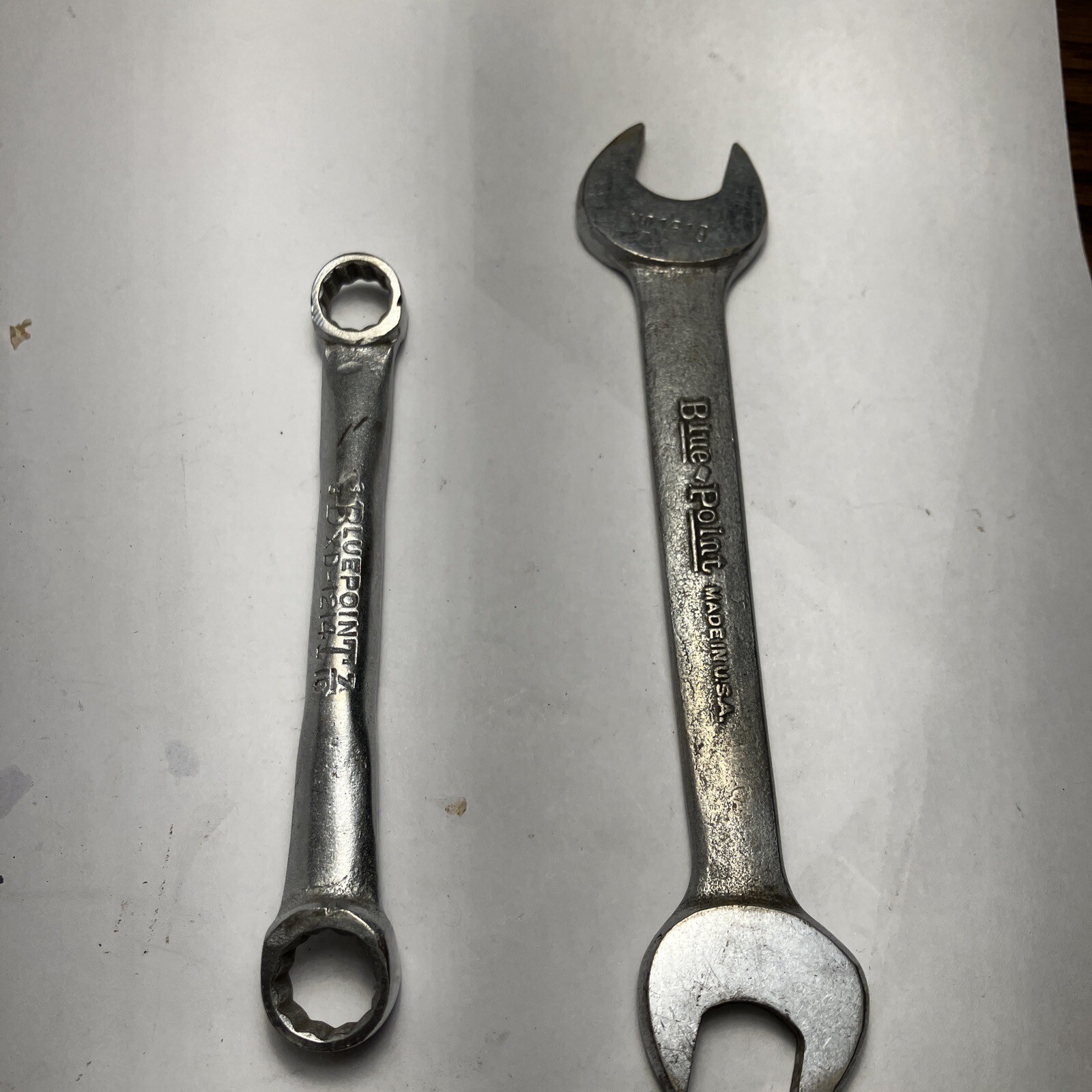Blue Point by Snap On 19/32×1/2 No. 1619 Wrench & 3/8” x 7/16” Wrench XS-1214