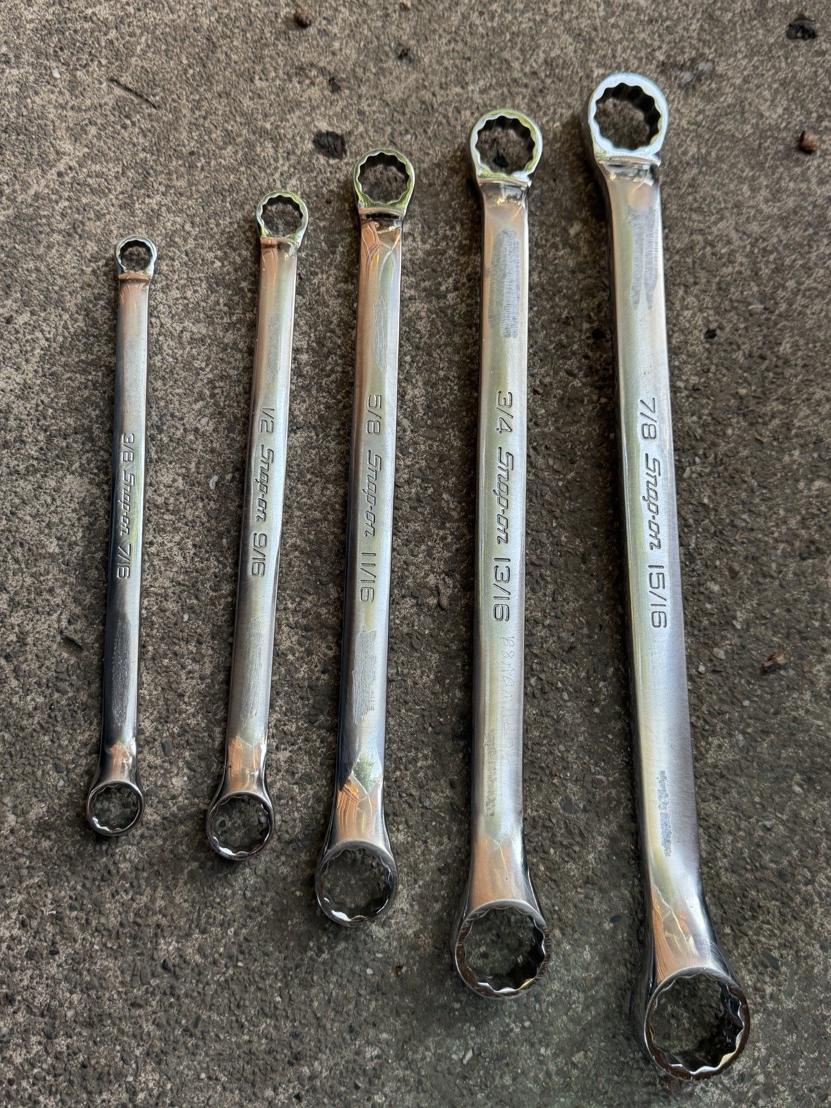 snap on XB2830A wrench set Of 5pc From 3/8”to 15/16”
