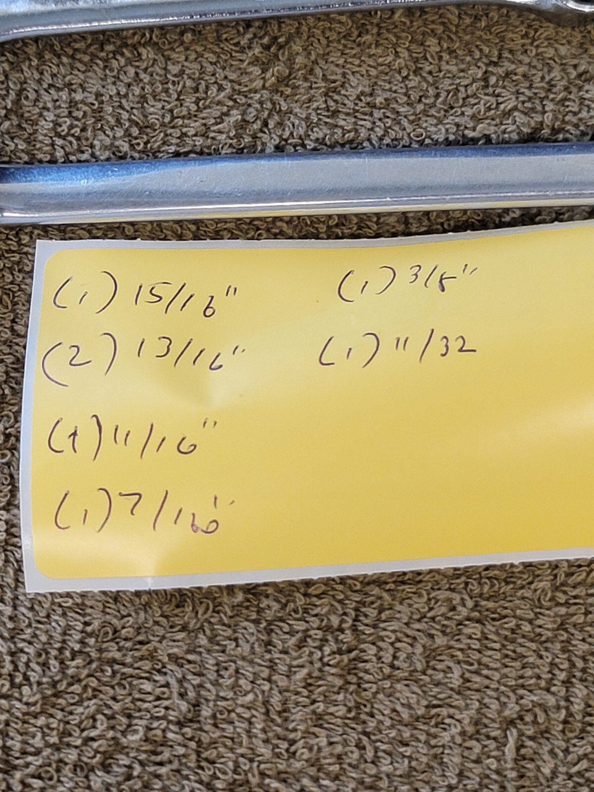 ProAmerica Sae Combination Wrench Set 15/16 13/16 11/16 7/16 3/8 11/32″ USA