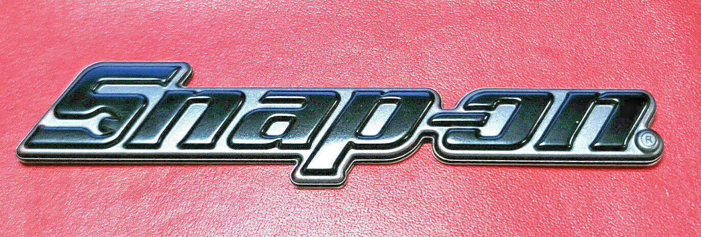 NEW SNAP-ON ™ ORIGINAL LOGO SHORT BOX CART 3D ROLL CAB BLACK BADGE EMBLEM DECAL