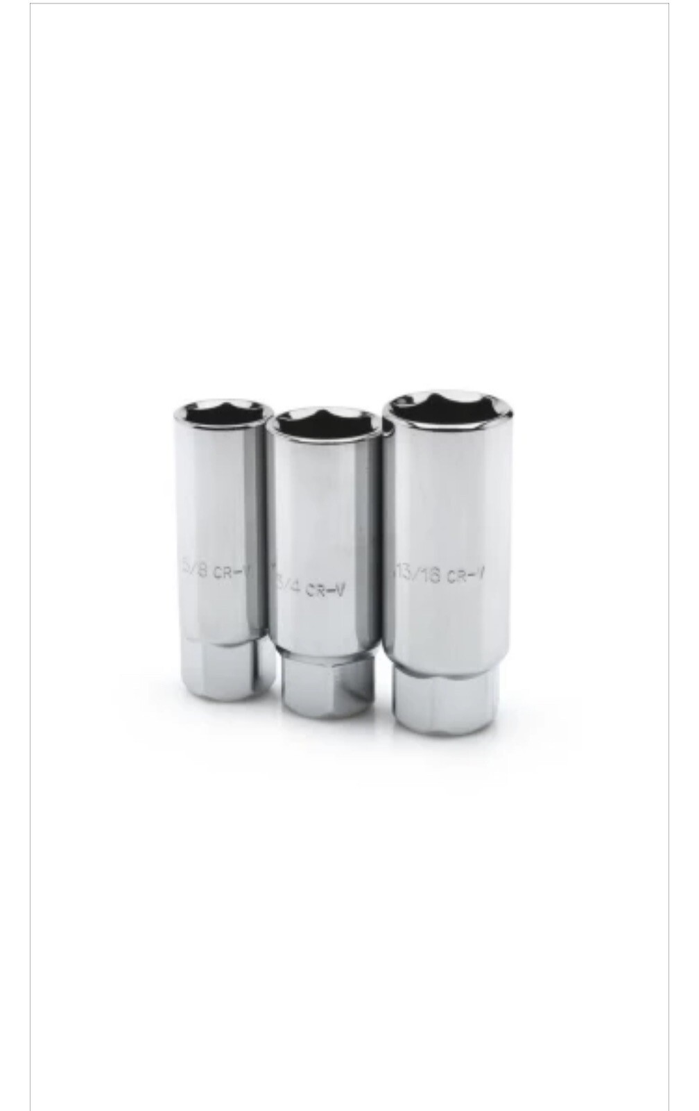 JobSmart 3Pc Spark Plug Deep Socket Set 5/8 3/4 13/16