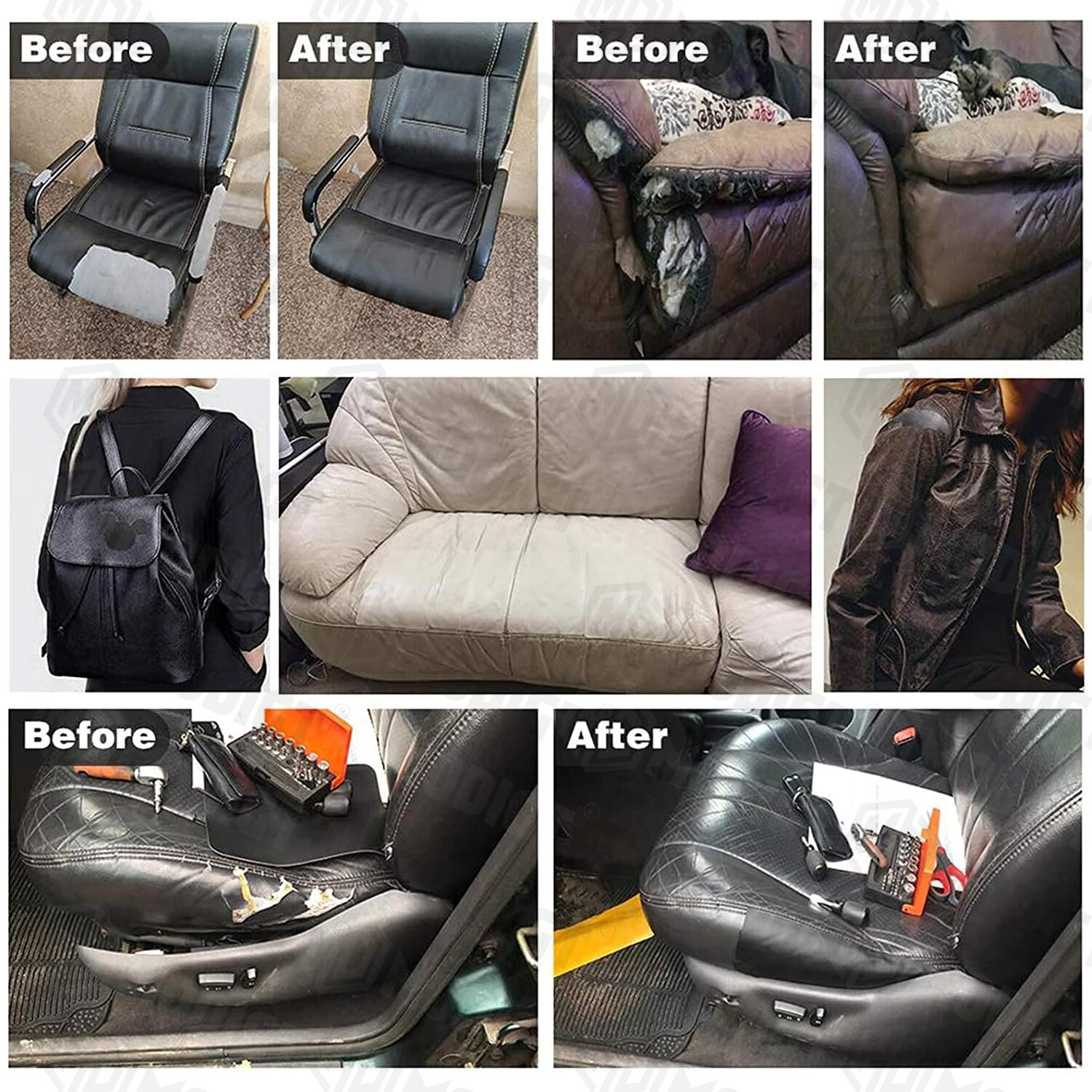 Leather Repair Tape Self-Adhesive Patch for Furniture Couch Car Seat Vinyl Chair