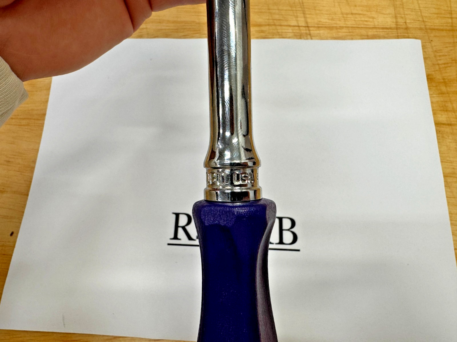 Snap-on Tools USA DARK PURPLE 3/8″ Drive Hard Grip Extra Long Ratchet FHLLD80DP