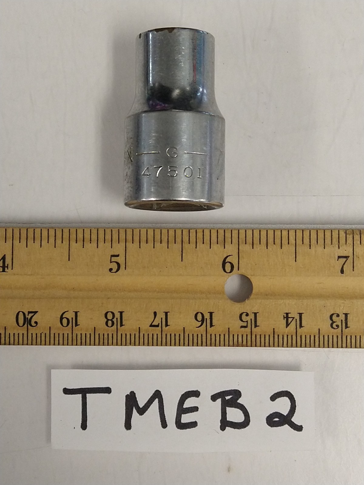 Craftsman 47501 -G- 7/16″ 12 Point Shallow Chrome Socket 1/2″ Drive USA