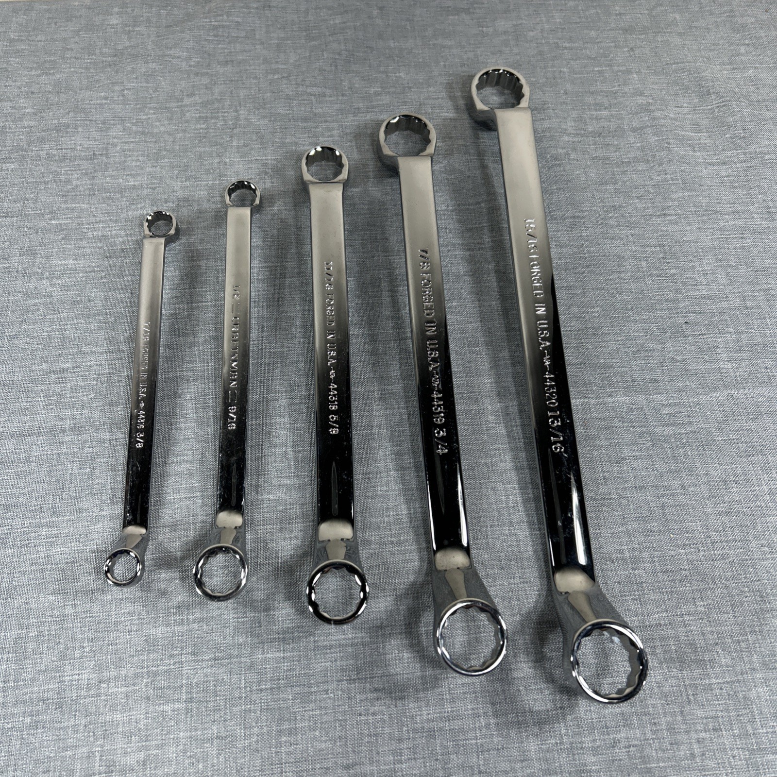 Craftsman USA 5pc SAE 44349 VA Professional Polished Deep Offset Box Wrench Set