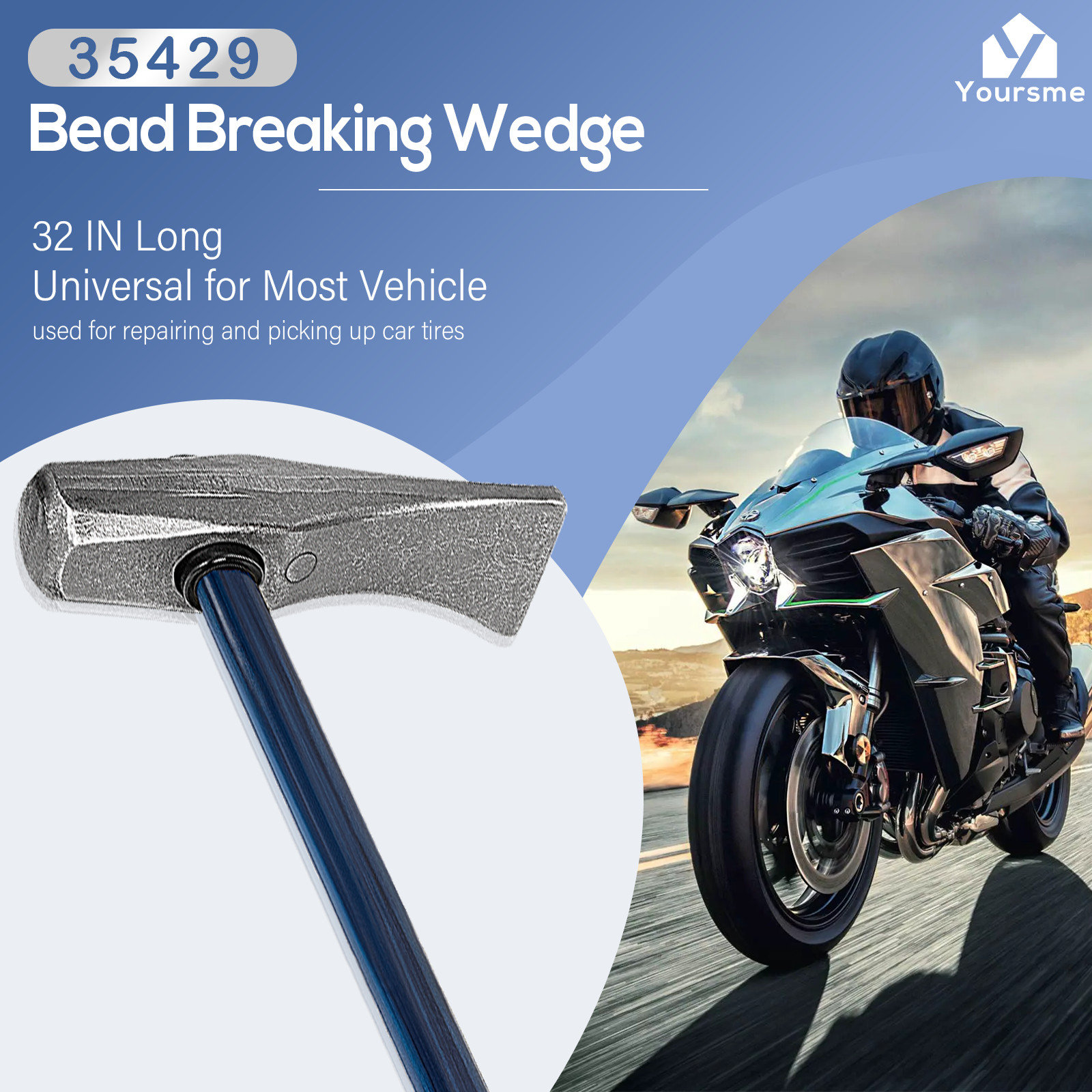 35429 32″ Duck-Billed Bead Breaking Hammer for Automotive Truck Tractor ATV Tire