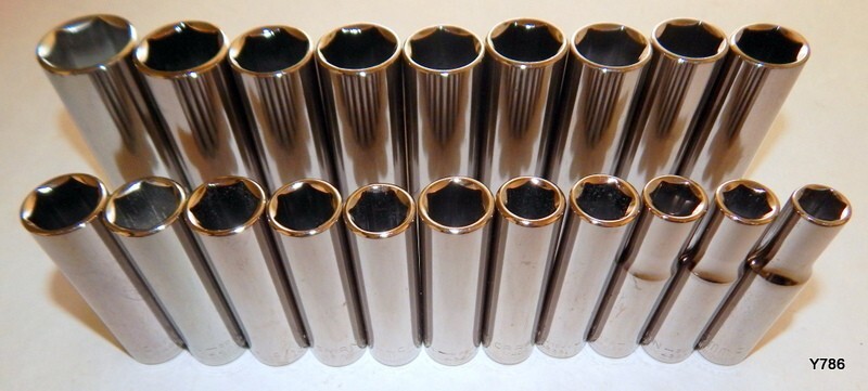 20 PCS Craftsman Chrome SAE Metric 6-Point 3/8″ Drive Sockets