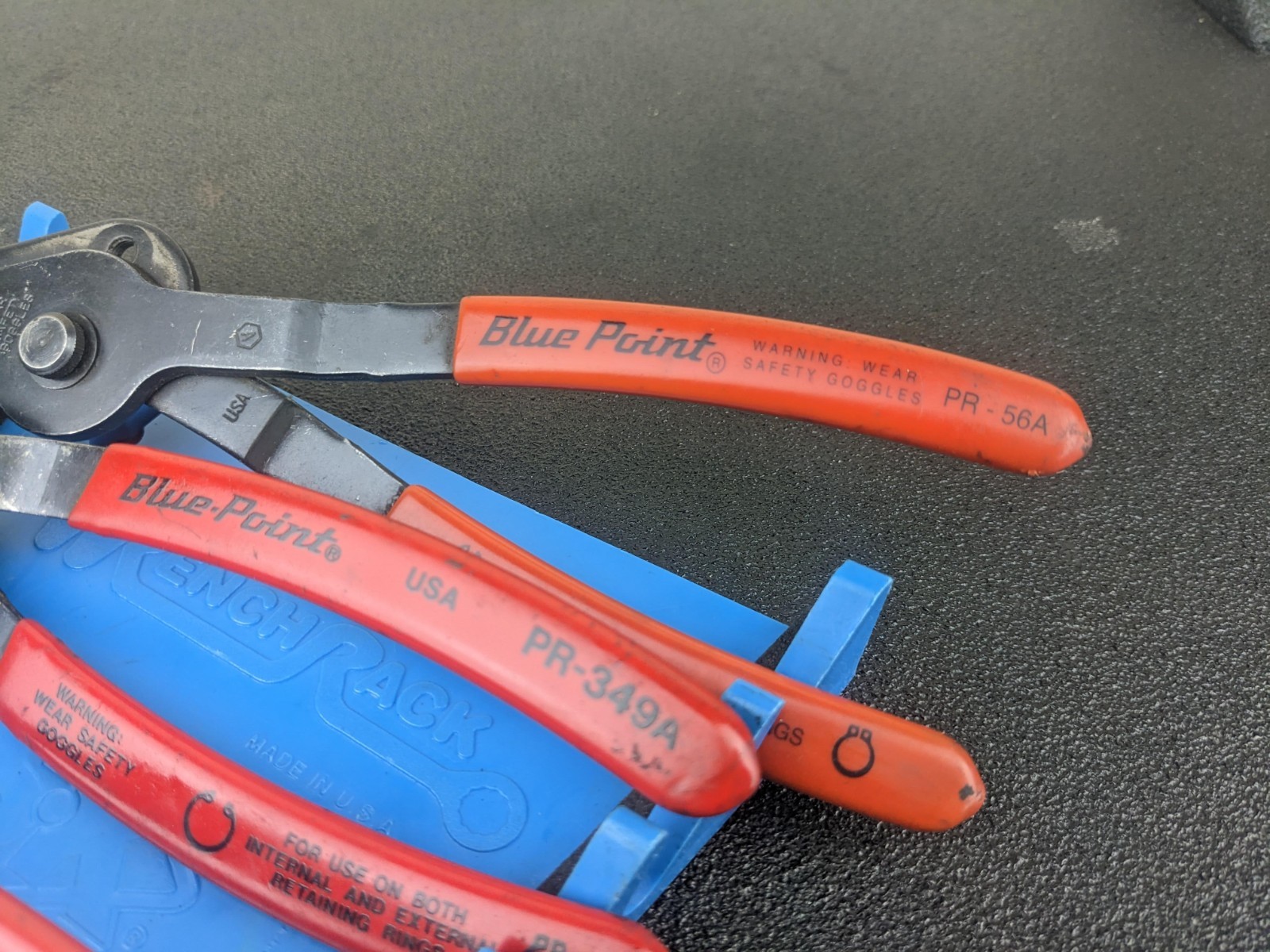 #bn144 Blue Point Tools 4pc Snap Ring Pliers Set Internal/External pr12a pr34a