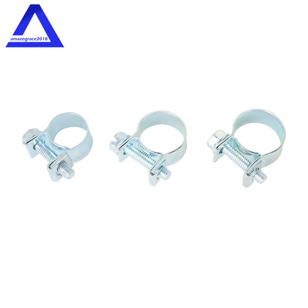 30 Pcs 1/4″ 5/16″ 3/8″ Fuel Injection Gas Line Hose Clamps Clip Pipe Clamp