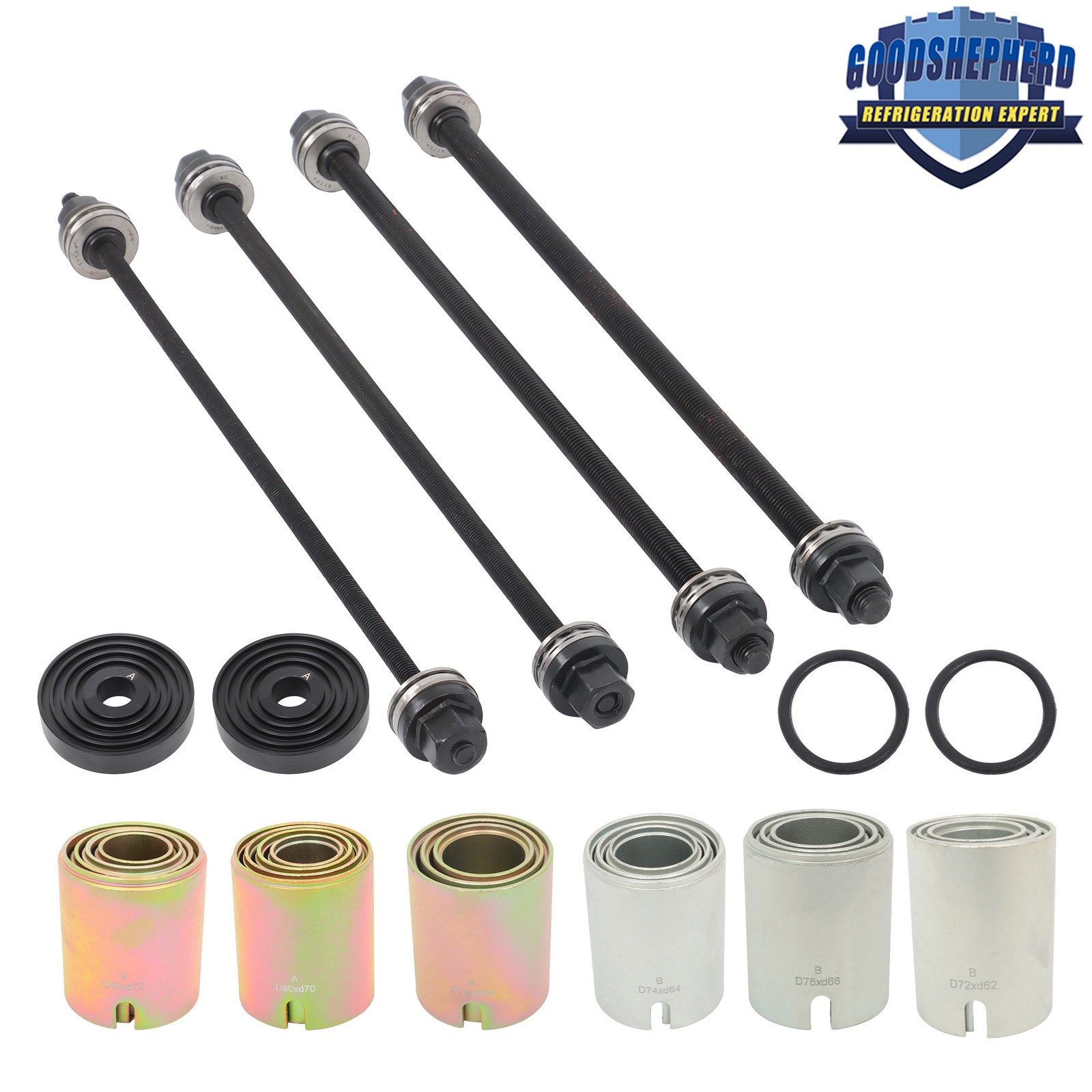 26PCS Press & Pull Sleeve Kit Bush Bearing Removal Insertion Tool Kit Universal