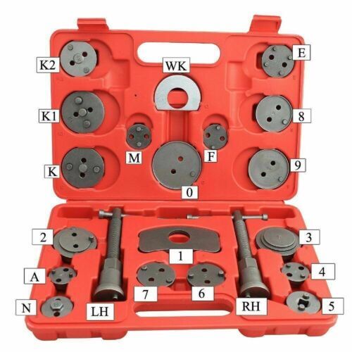 VLAND UNIVERSAL CAR DISC BRAKE CALIPER PISTON REWIND WIND BACK TOOL 22 PIECES