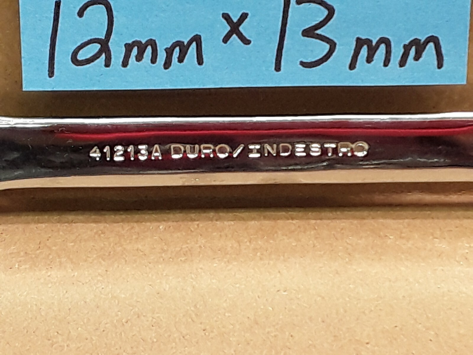 Indestro Duro 12mm x 13mm Metric Open End Wrench #41213A USA MADE!!