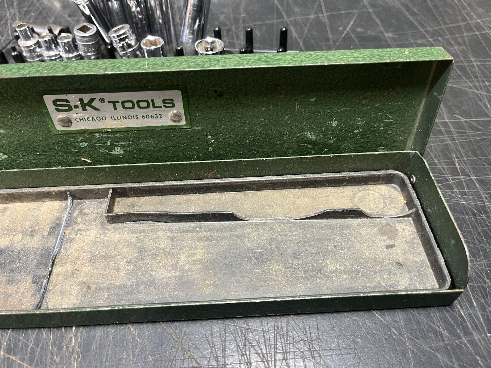 SK Tools 2 Incomplete 1/4” Drive Socket Sets W/ Ratchets & Metal Cases USA Made