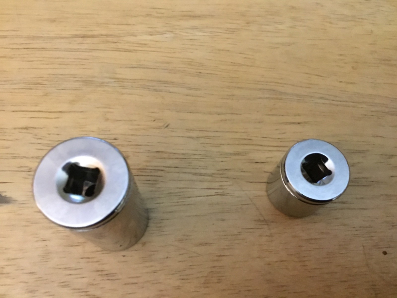 2pcs sockets 15mm 1/4″ drive deep and shallow
