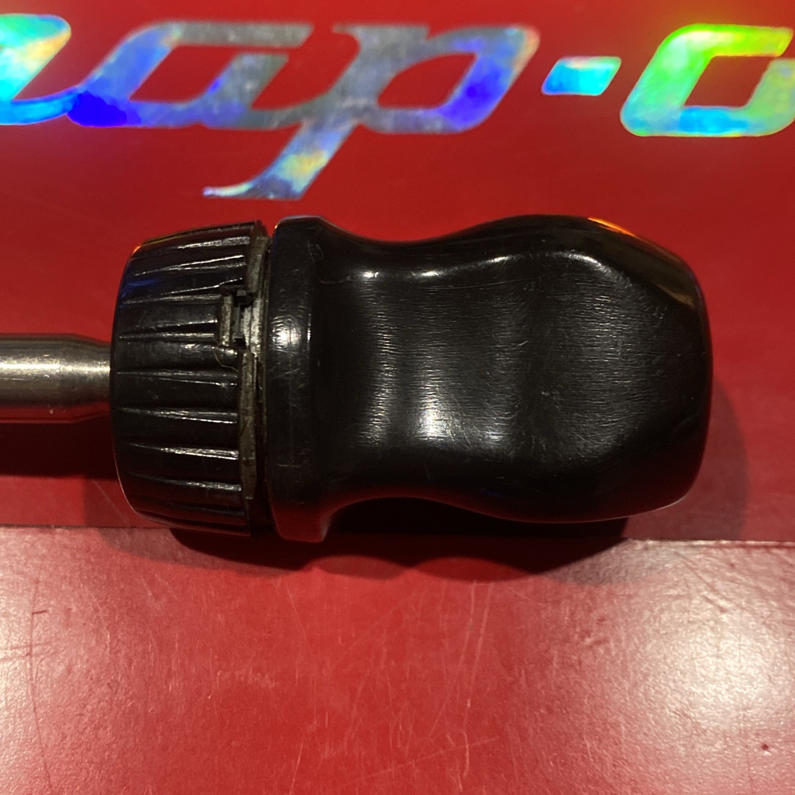 Snap On USA Ratcheting Magnetic Stubby Black Screwdriver SSDMR1
