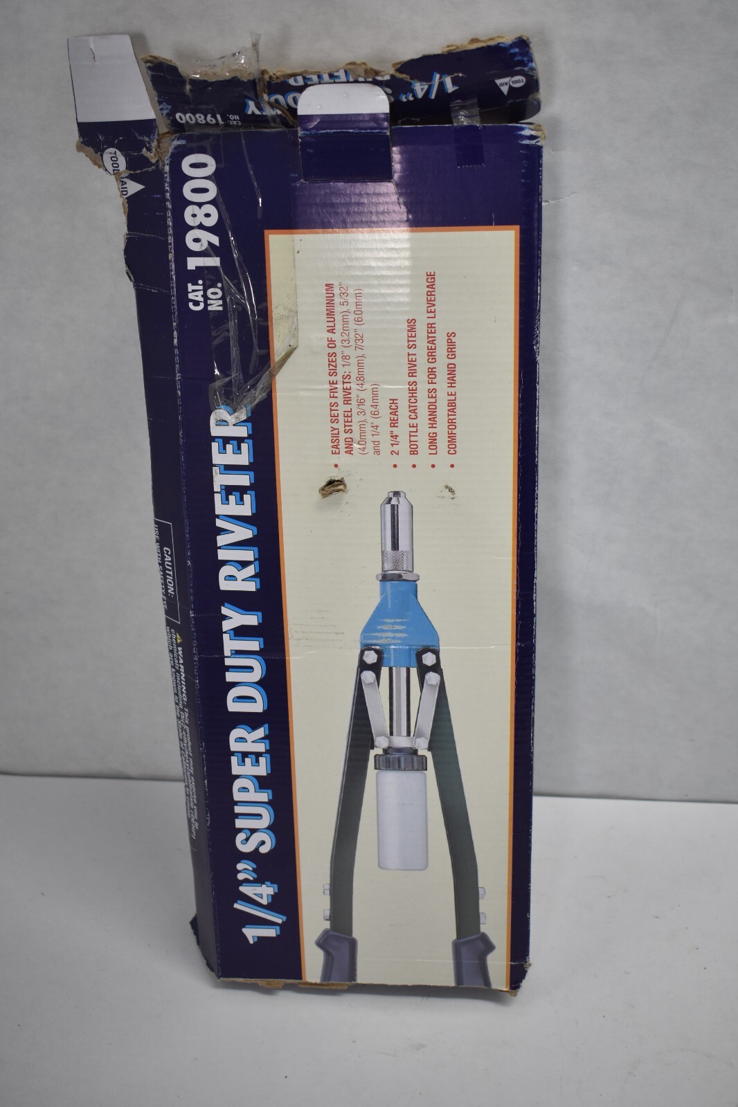 Tool Aid 1/4″ Heavy Duty Riveter Rivet Gun For Steel/Aluminum Rivets 19800 READ