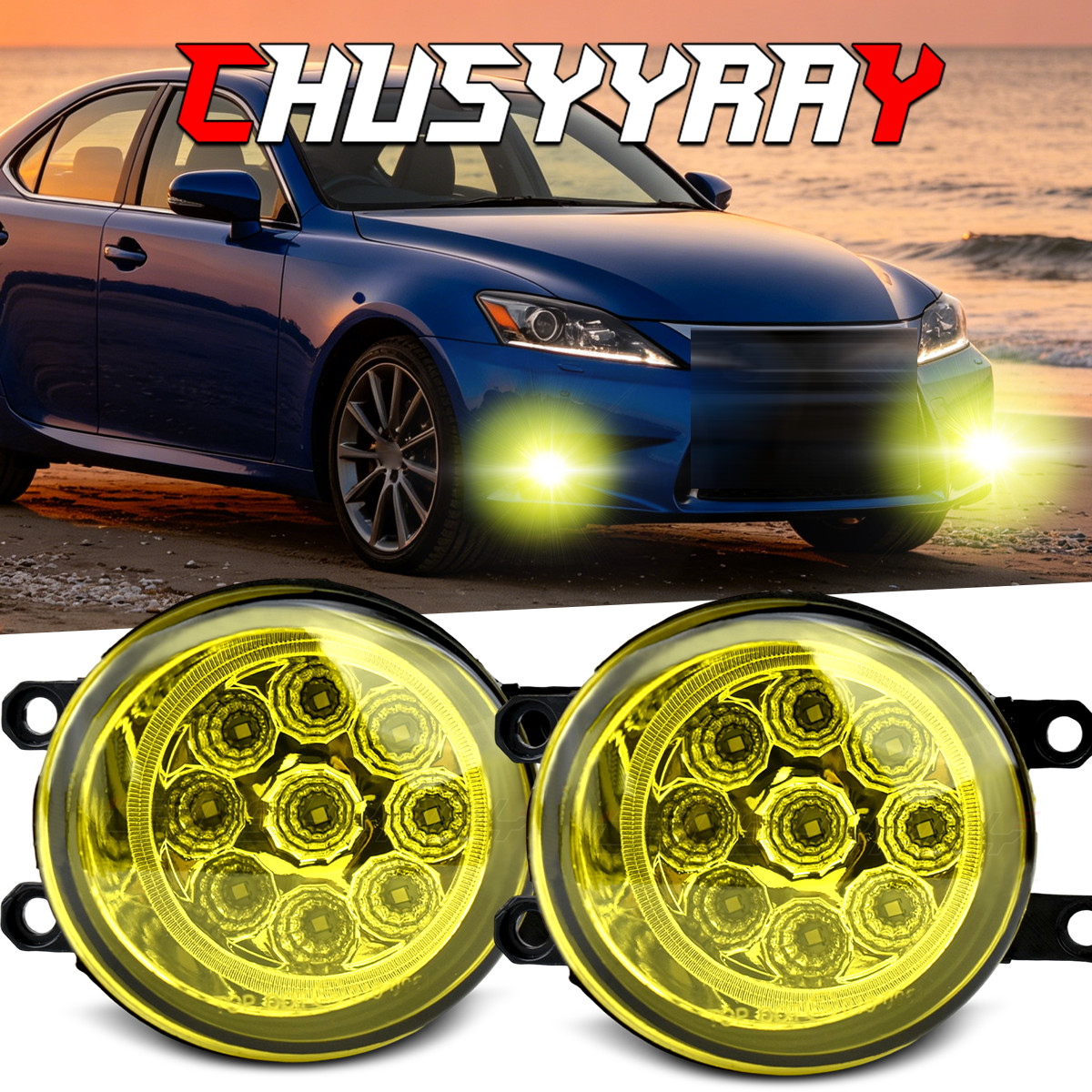 For 2011-2015 Lexus IS250 IS350 LED Front Bumper Fog Lights Lamp 6000K WHITE