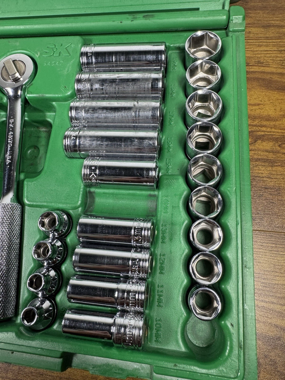 SK Tools S-K USA 94547 Standard & Metric 3/8″ Drive 45pc (Read Description)