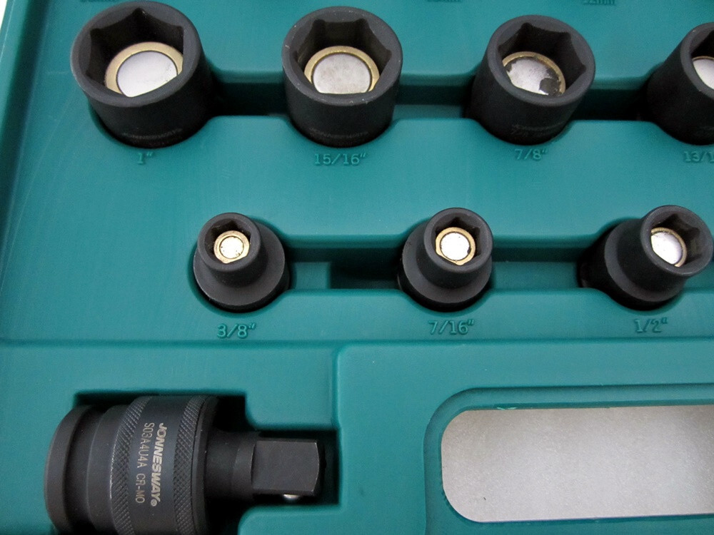 Jonnesway 25pc SAE & Metric 1/2″ Drive Magnetic Impact Socket Set S12A4525S