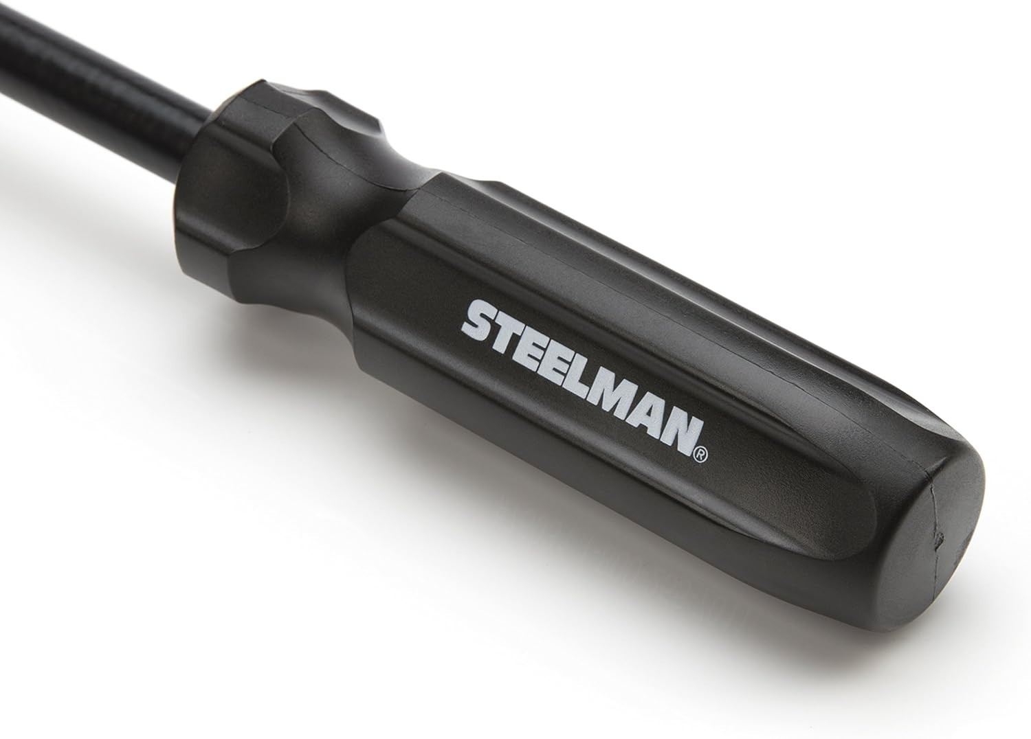 Steel Hubcap Remover Tool with Secure Grip Rubber Handle