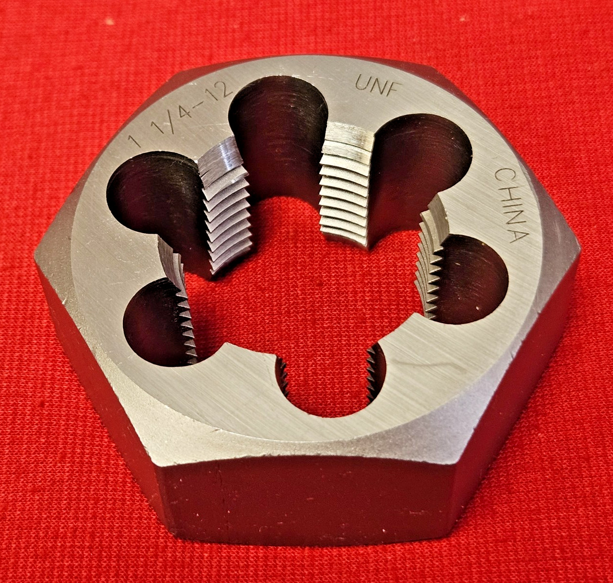 1-1/4-12 NF x 2.2″ Hex Irwin 7271 Rethread Die Carbon Steel RH USA